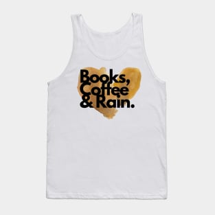 Books, Coffee and Rain Tank Top